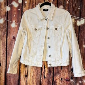 R Jeans Chic White Denim Jacket